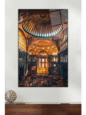 Istanbul Ayasofya Cami Cam Tablo, Modern Ev Ofis Dekoru, Hediyelik Duvar Dekorasyonu, Kırılmaz Cam
