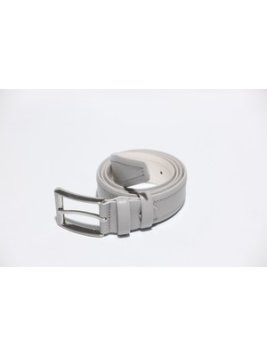 The Booss %100 Deri 3.5 cm Tbk 034 Gri Dikiş Detaylı