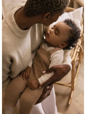 Mayoral Newborn Erkek Bebek Triko Tulum Set Kahverengi