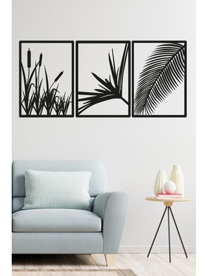 3'lü Lazer Kesim Ahşap Dekoratif Tablo Seti, Şıklık ve Estetik Sunar