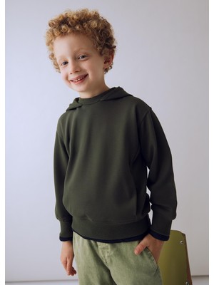 Mayoral Erkek Çocuk Kapşonlu Sweatshirt Yeşil