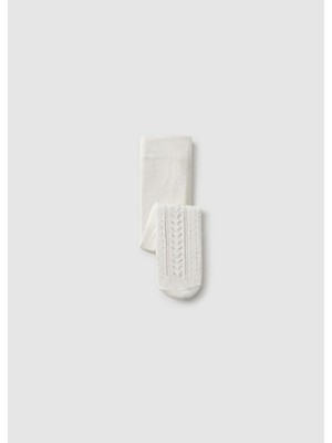 Mayoral Kız Bebek File Külotlu Çorap Krem