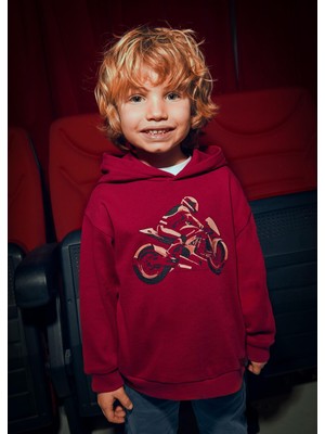 Mayoral Erkek Çocuk Kapşonlu Sweatshirt Kırmızı