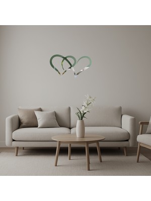 Aşkın Iki Kalbi  Aynalı Tablo - DROPX7313-2018