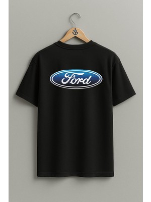 Oversize Ford Motor Company Sırt Tasarımlı Unisex T-Shirt