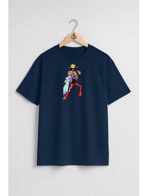 Oversize Brook Roronoa Zoro Nami Maymun Göğüs Tasarımlı Unisex T-Shirt