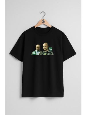 Oversize Breaking Bad Television Show Göğüs Tasarımlı Unisex T-Shirt