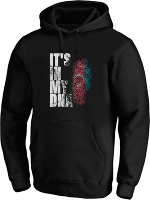 Dna Azerbeycan Bayrak Baskılı Kapüşonlu Hoodie Sweatshirt