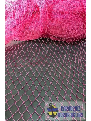 Pembe Dekoratif Balık Ağı 2,5x2,5, Şık ve Kullanışlı Ev Dekoru Aksesuarı