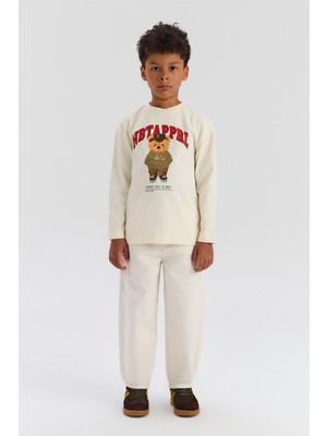 Bg Store Erkek Çocuk Ekru Sweatshirt