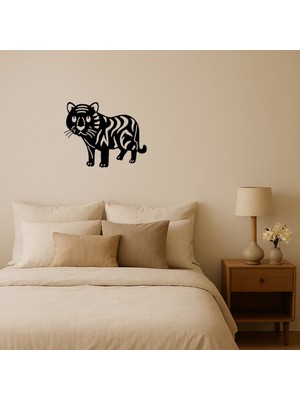 Kaplan Figürlü Vahşi Doğa Dekoratif Tablo - DROPX9496-2666