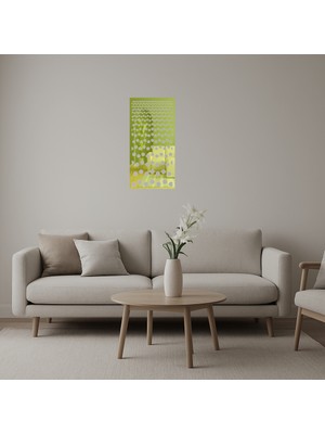 Cepte Toptan Soyut ve Çiçek Motifli Dekoratif Altın Aynalı Tablo - DROPX6963-9440