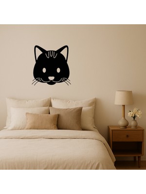 Iç Mekan Dekoratif Kedi Yüzü Tablosu - DROPX8868-7333
