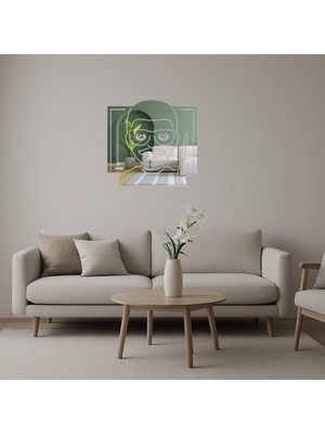 Cepte Toptan Öğretmen Erkek Emoji Dekoratif Aynalı Tablo - DROPX6440-6647