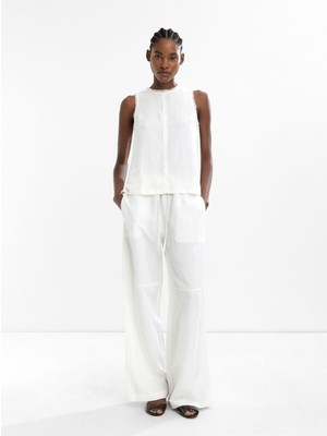 Keten ve Lyocell Karışımlı Üst