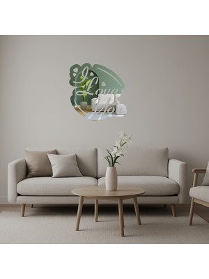 Cepte Toptan Romantik Yazılı  Aynalı Tablo - DROPX7822-8876