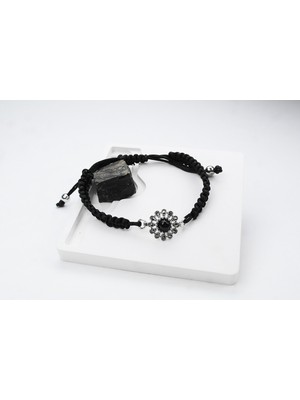 Lora  Oltu Taşı Gümüş Çerçeve  Ayarlanabilir  Bileklik