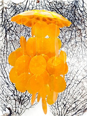 8" Sefer Rüzgar Çanı, Canlı Turuncu, Bahar Esintisi Dekorasyon Parçası