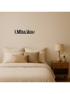 Cepte Toptan Özlem Dolu I Miss You Dekoratif Mdf Tablo - DROPX4435-5162