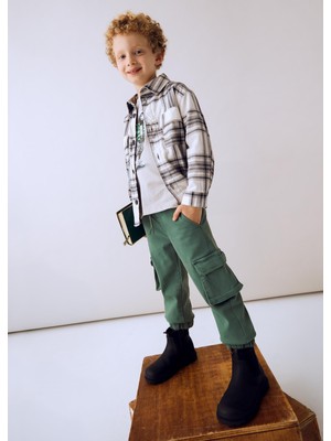 Mayoral Erkek Çocuk Kargo Cepli Yumuşak Jogger Pantolon Yeşil