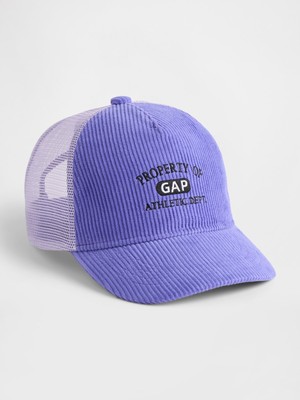 Gap Kız Çocuk Mavi Çocuk Kordon Şeritli Logo Beyzbol Şapkası
