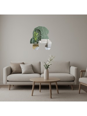 Cepte Toptan Köpek Yüzü Tasarımlı  Dekoratif Aynalı Tablo - DROPX2633-3040