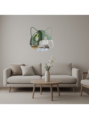 Cepte Toptan Ağlayan Kedi Yüz Ifadeli Dekoratif Aynalı Tablo - DROPX8870-9086