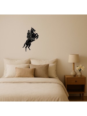 Kovboy ve Atlar Dekoratif Tablo - DROPX5127-8038