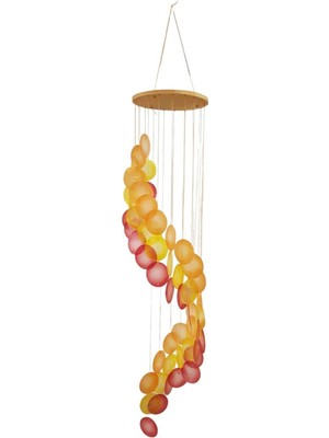 Sedef Rüzgar Çanı Spiral, Enerjik ve Şık Dekoratif Süs Eşyası