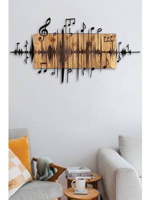 Çok Renkli Ahşap ve Metal Duvar Tablosu, Ev ve Ofis Dekorasyon Için Şık Tasarım