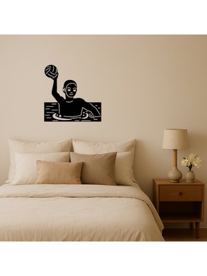 Cepte Toptan Su Topu Oyuncusu Emoji Mdf Duvar Süsü - DROPX7944-7064