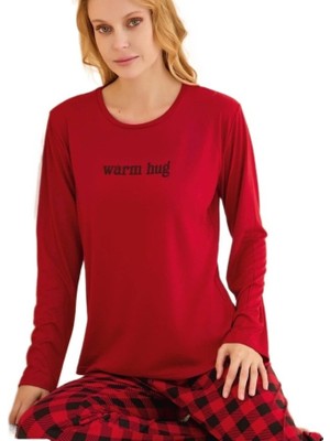 Luccia Kadın Pijama Takımı Uzun Kollu Pamuklu Kumaş  S–2xl