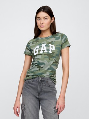 Gap Kadın Kamuflaj Gap Logo T-Shirt