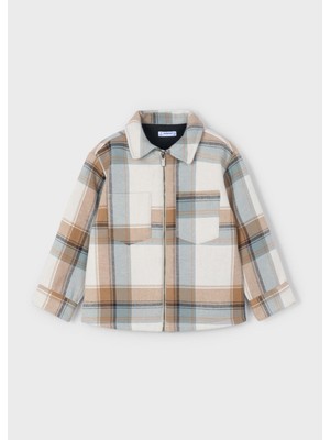 Mayoral Erkek Çocuk İçi Dolgulu Ekose Gömlek Kahverengi