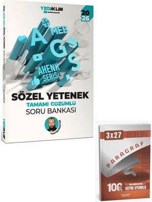 Yediiklim 2026 Meb-Ags Sözel Yetenek Soru Bankası Çözümlü Ahenk Serisi+Anla Kazan Paragraf