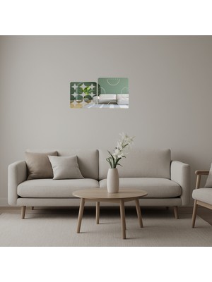 Etnik Desenli  Dekoratif Aynalı Tablo - DROPX4564-6546