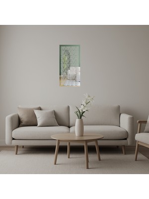 Cepte Toptan Modern Çiçek Desenli Dekoratif Aynalı Tablo - DROPX9657-7368