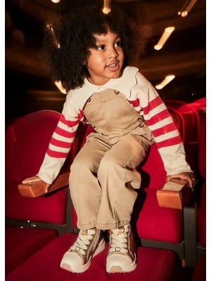 Mayoral Kız Çocuk Kanvas Salopet Bej