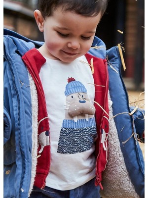 Mayoral Erkek Bebek Baskılı Sweatshirt Krem