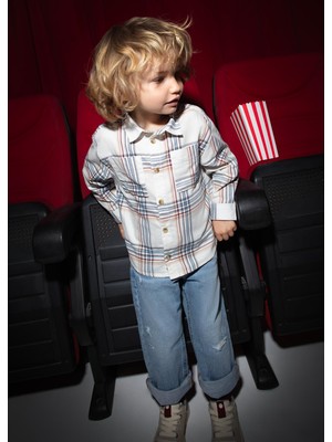 Mayoral Erkek Çocuk Geniş Paça Kot Pantolon Mavi