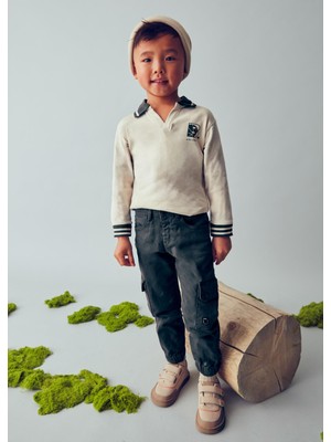 Mayoral Erkek Çocuk Kargo Cepli Kanvas Pantolon Gri