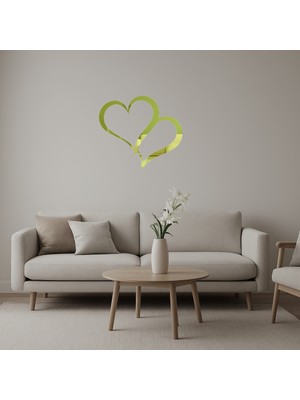 Cepte Toptan Şık Kalpler Iç Mekan Dekor Altın Aynalı Tablo - DROPX1829-1914