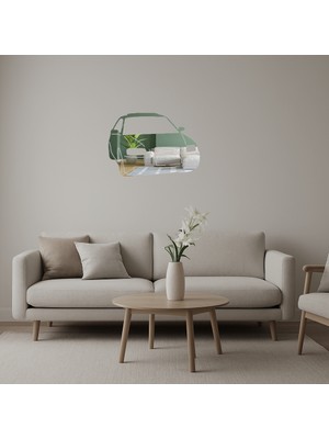 Cepte Toptan Modern Klasik Araba Temalı  Duvar Aynalı Tablosu - DROPX7002-4068