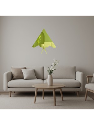 Cepte Toptan Minimalist Uçak Tasarımı Altın Aynalı Tablo - DROPX9191-7548