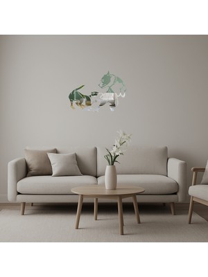 Cepte Toptan Oyunbaz Köpekler Dekoratif Aynalı Tablo - DROPX5204-4482