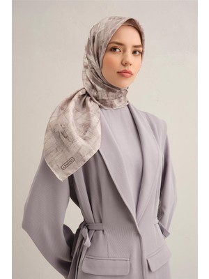 Monogram Desenli Saf Ipek Sura Eşarp 9339 81