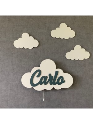 Bulut Tasarımlı LED Gece Lambası, Çocuk ve Bebek Odası Dekorasyonu Için Işık Seti