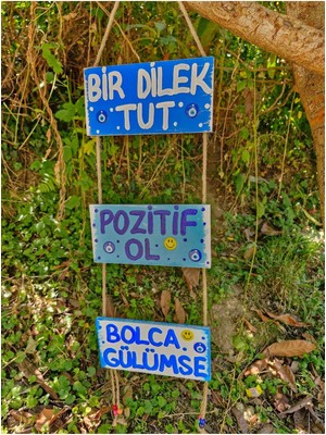 El Yapımı 20×10 cm Mavi Pano Seti, Kişiselleştirilebilir 3 Adet Ürün