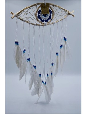 Beyaz 32 cm Düş Kapanı, Göz Rüya Tutkusu, Dekoratif Süs