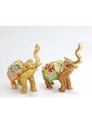 Swaroski Taşlı Tekli Fil Figürü